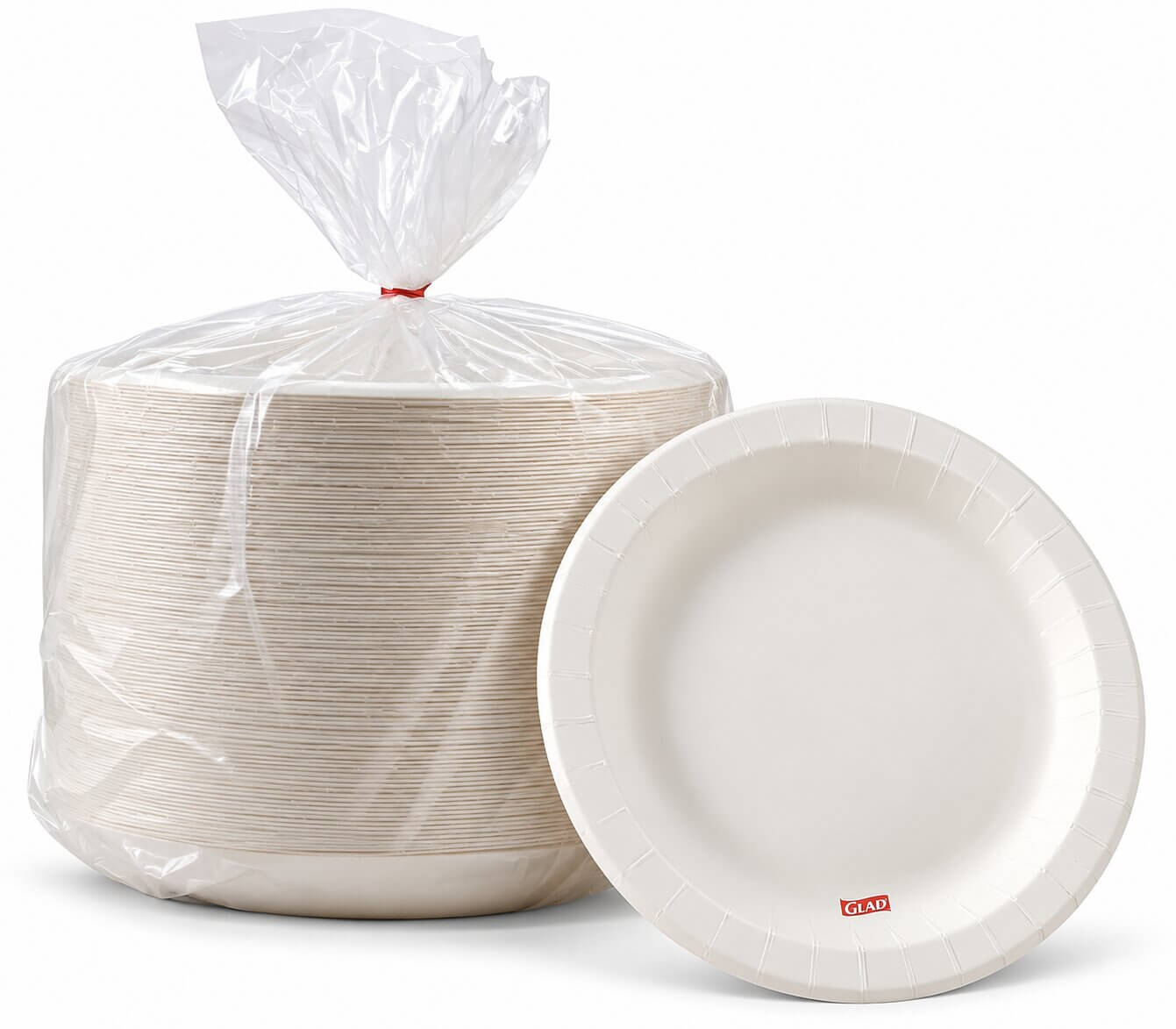 Glad white paper plates