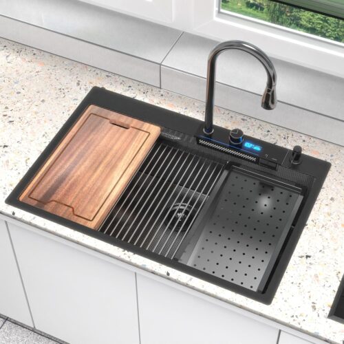 Feibus Minimal Waterfall Kitchen Sink