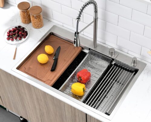 Bokaiya Minimal Waterfall Kitchen Sink